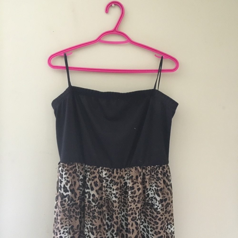 Strapless Cheetah Maxi Dress